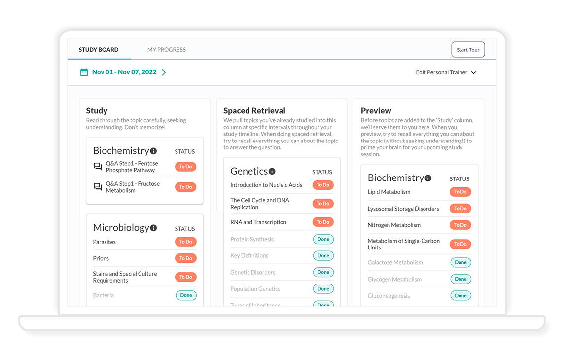 personal trainer dashboard on a laptop